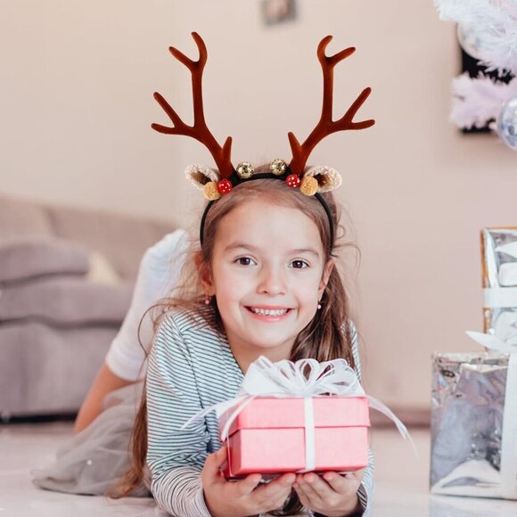 Reindeer Antler Headband Christmas Costume Festive Party Cosplay Holiday Accesso